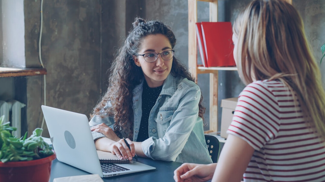 mentor advising mentee