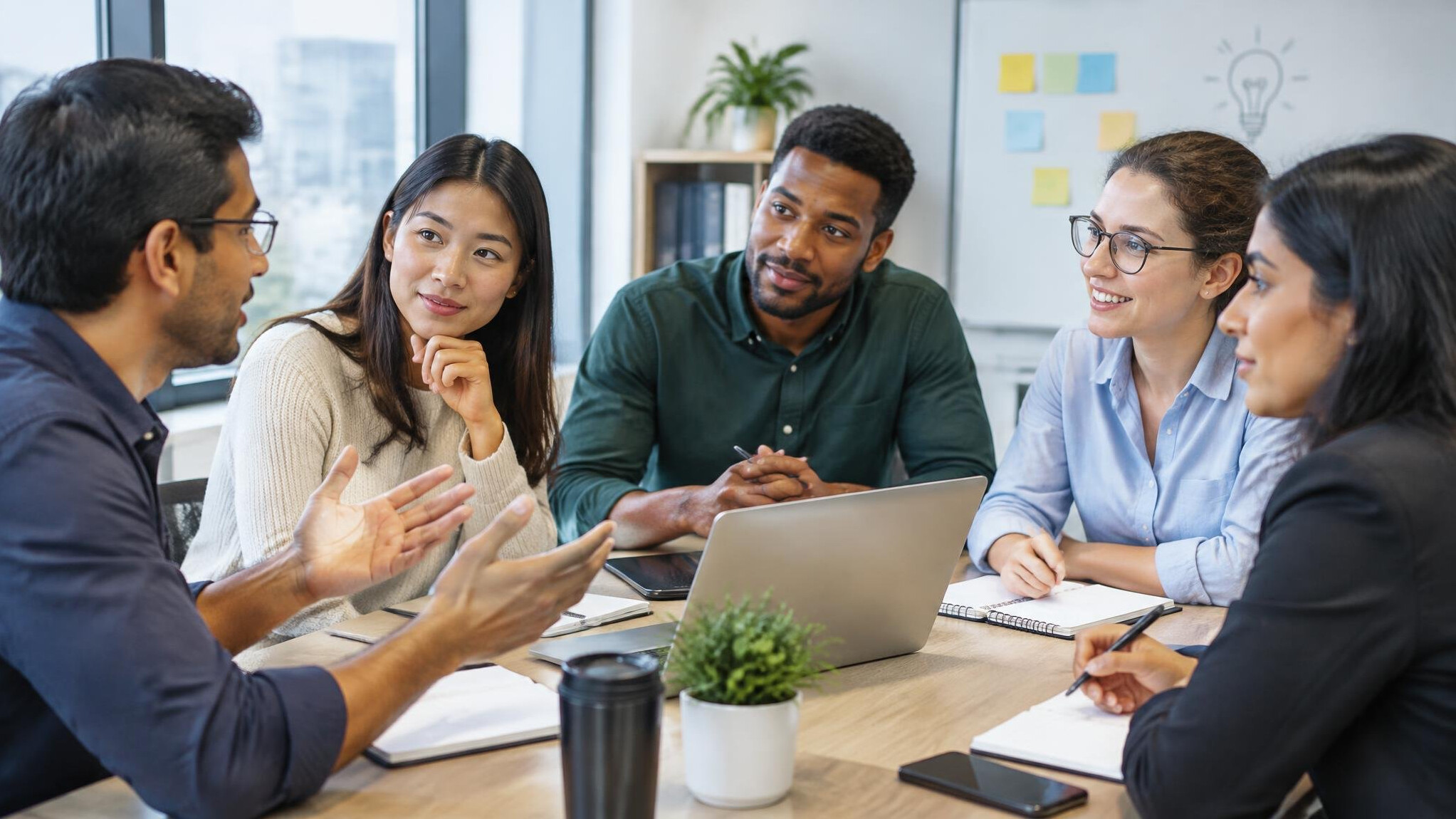 group discussion in office